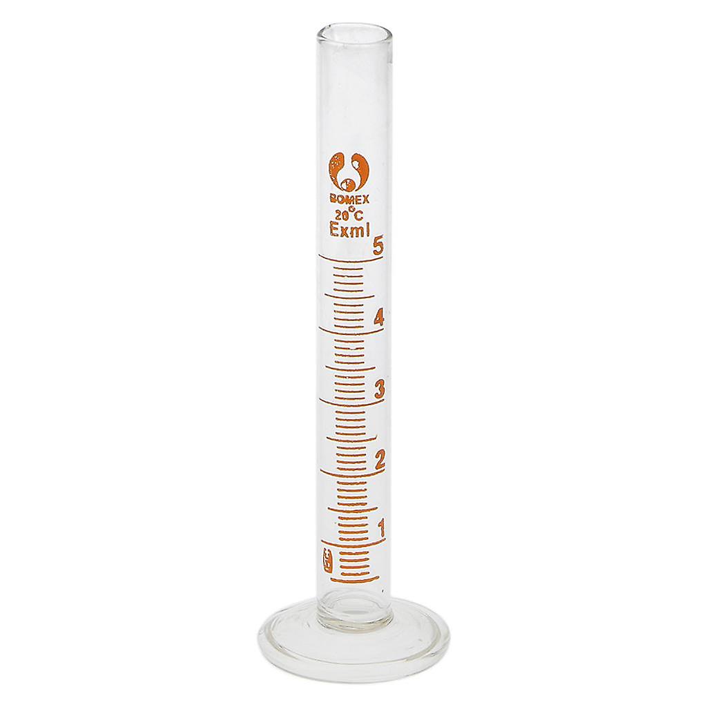 Glas målecylinder kemi lab mål gradueret professionel 5ml
