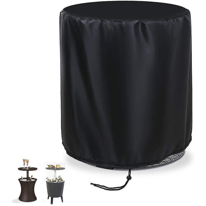 Bar Table Protective Cover Waterproof Windproof Ice Bucket Cover for Garden Patio Small Round Table