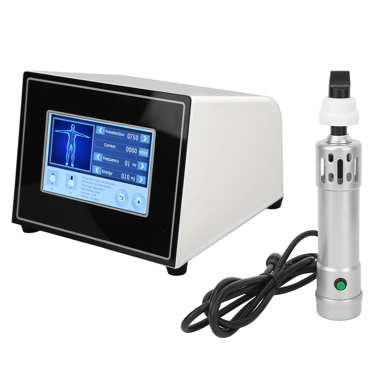 Shockwave Therapy Machine Energy Adjustable ED Shockwave Treatment Machine for Soft Tissue Silver 100‑240V EU Plug 