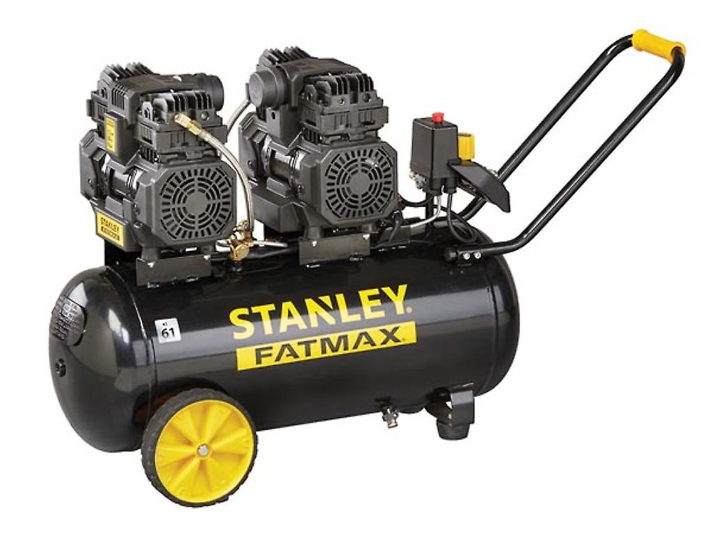 Compressor Stanley Fatmax, 50 litros, 8 bar, modelo silencioso isento de óleo, horizontal