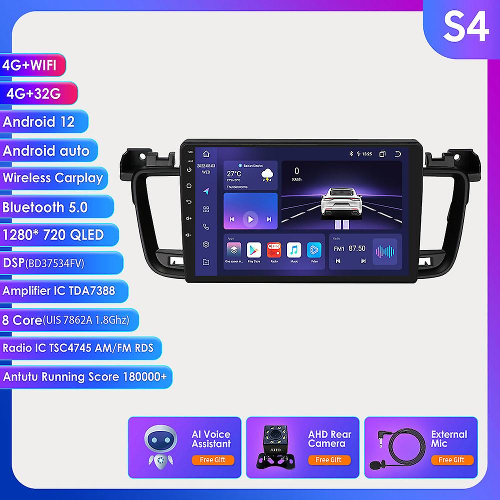 9"android 12 Autoradio Multimedia Video Player For Peugeot 508 2011 2012 2013-2018 Gps Navigation Stereo 4g Dsp Carplay Headunit