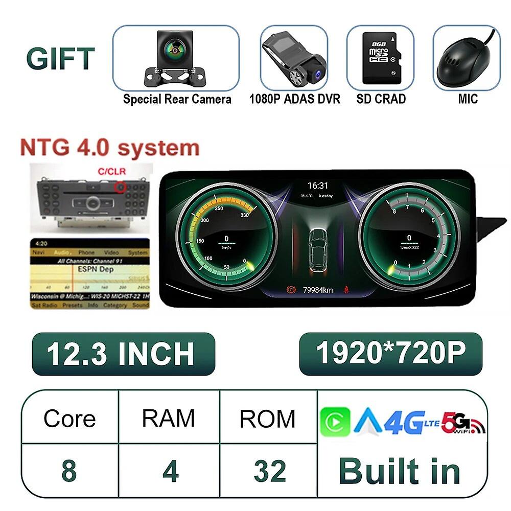 Rhd 8 Core Android 13 System Car Gps Navi para Mercedes W212 2009 - 2016 Wifi Sim Bt Carplay Screen Multimedia Player No Dvd 2din