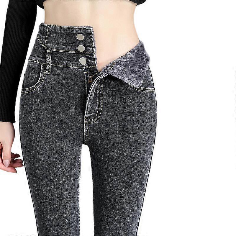 Hose isolierte Jeans Damen Warm Classic