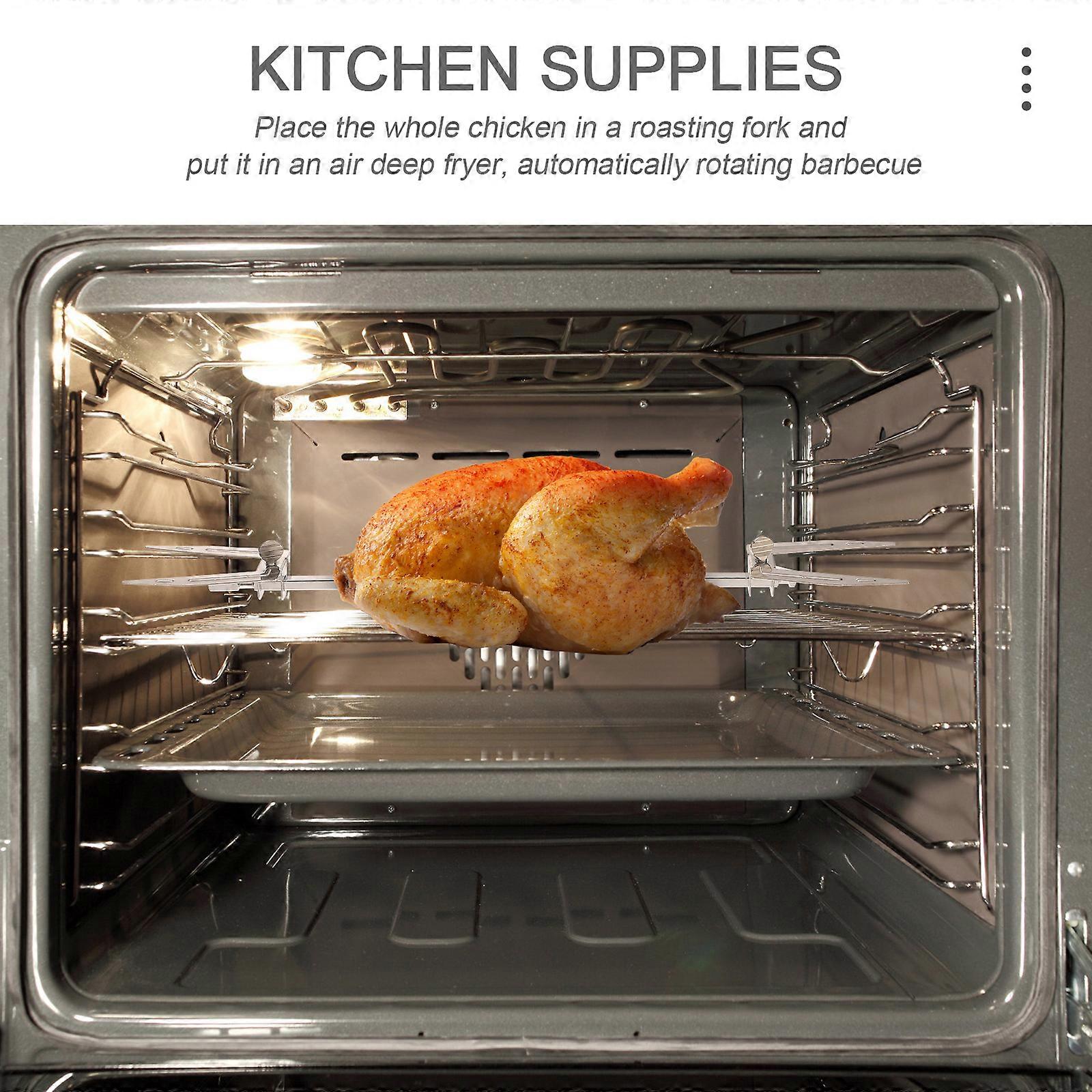 Buy Stainless Steel Air Fryer Fork Rotating Roast Chicken Fork Grill Rotisserie Air Fryer