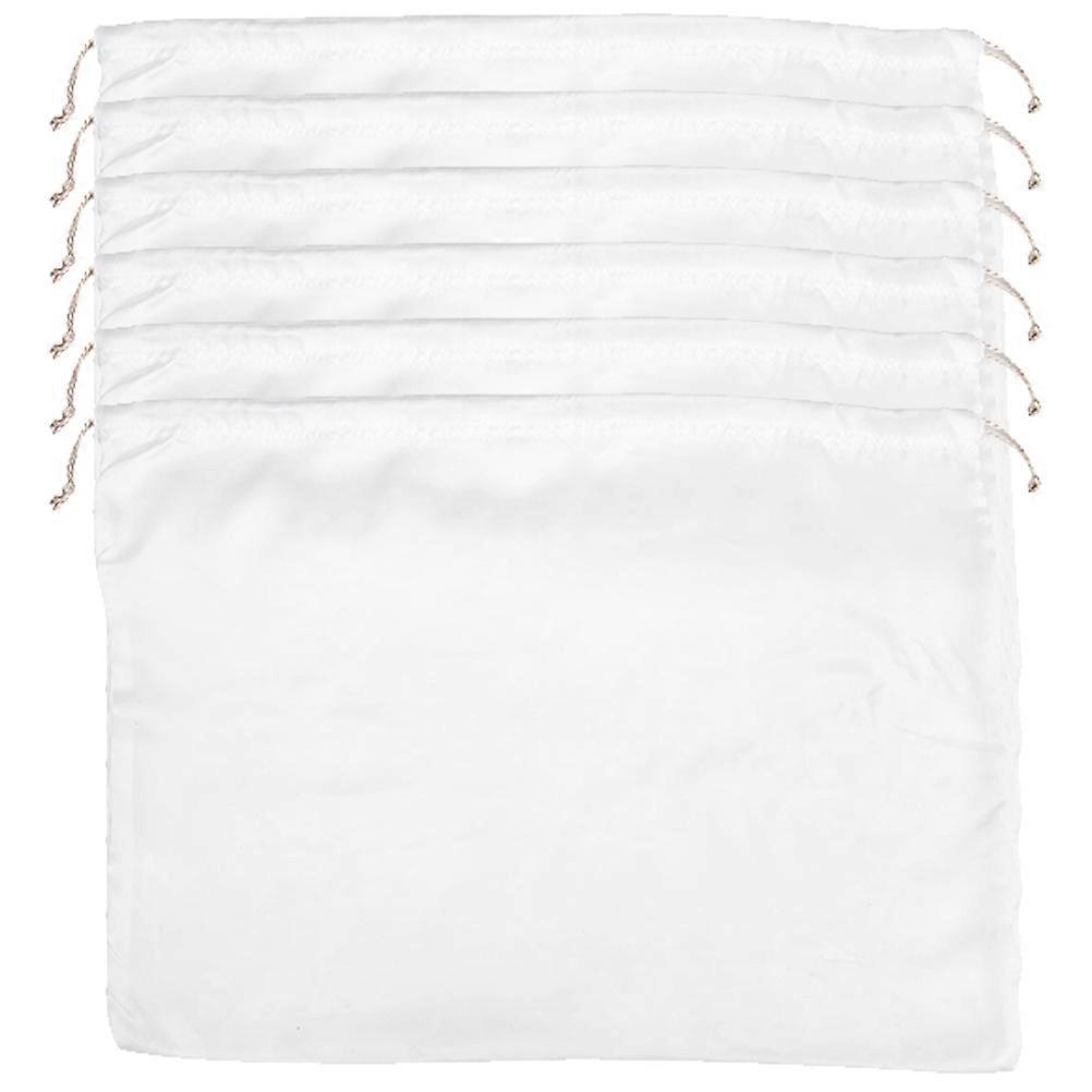 6pcs Silk Satin Drawstring Bags Drawstring Storage Pouches Drawstring Bag Dustproof Bags