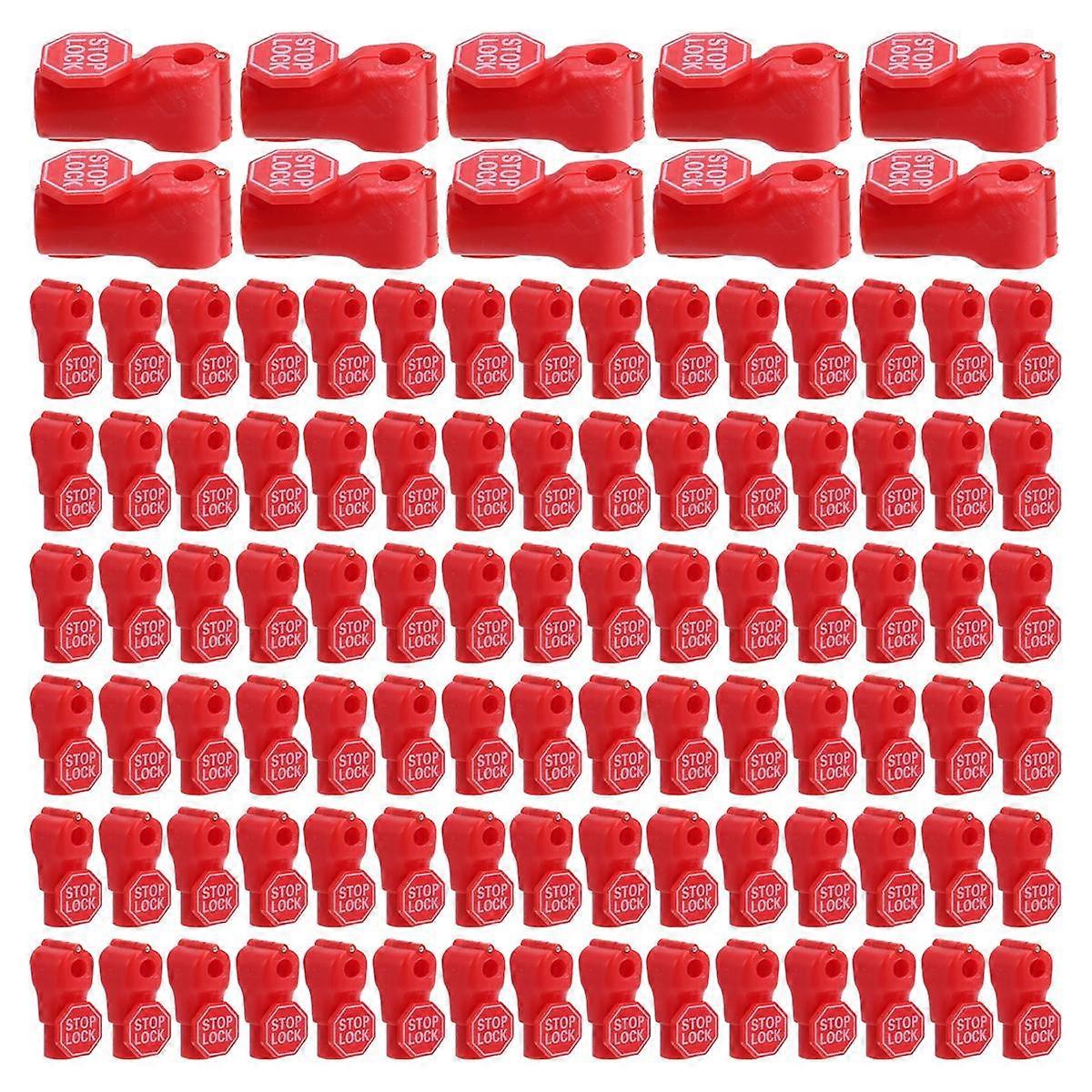 100pcs 6mm Plastic Anti-Theft Locks Unlock Device Retail Shop Supermarket Peg Hook Stop Lock Pegboard Hook Lock