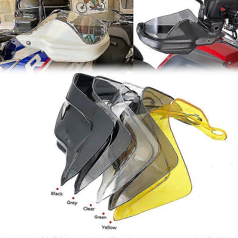 Universal Motorcycle Hand Guards With LED Lights - Windproof Protection With Blue & Yellow Turn Signals