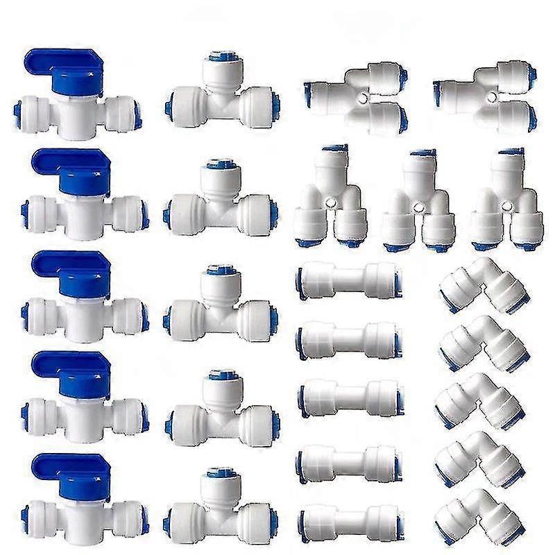Water Filter Reverse Osmosis Fitting, Straight For Hose, Refrigerator Fittings Tubes25pcs-B5_Dec