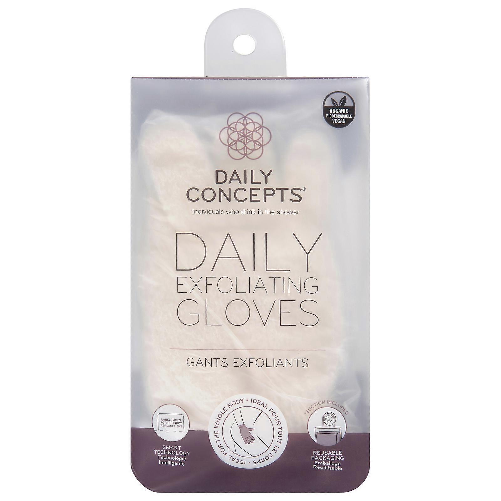 Concepts quotidiens - Gants exfoliants - 1 chacun -1 unité