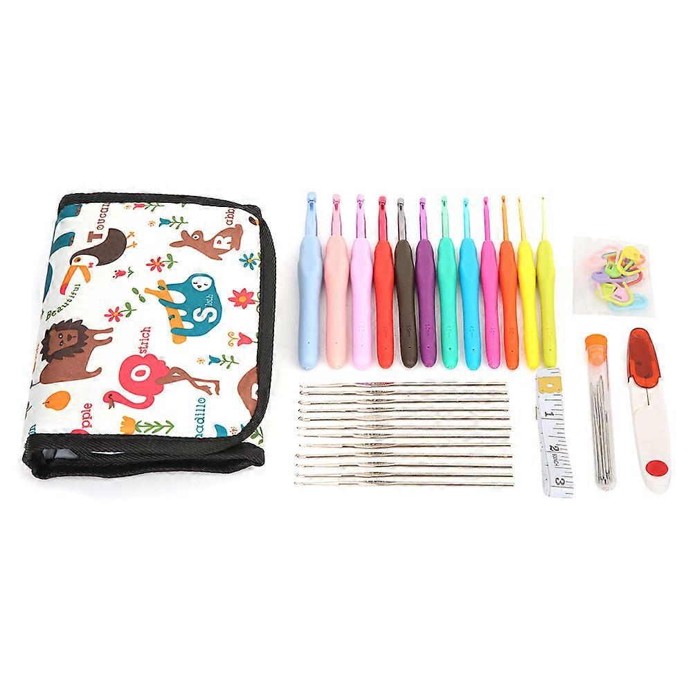 Knitting Stitch Needle Crochet Hook Marker Weaving Tool Set