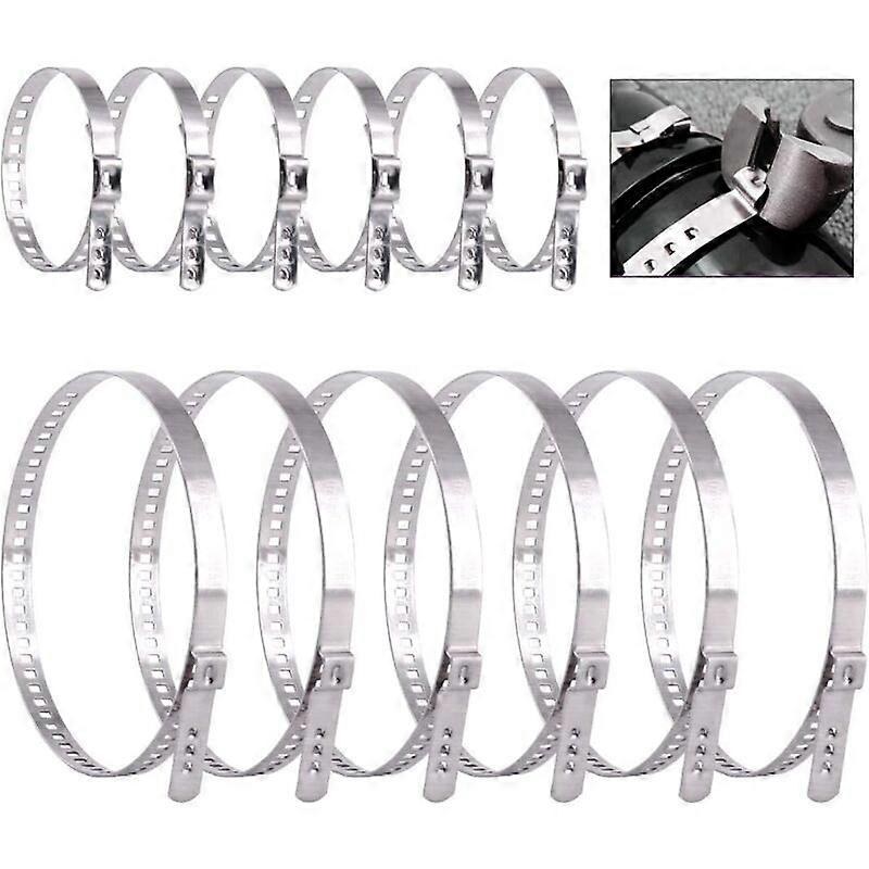 20Pcs Universal Adjustable Stainless Steel Car Trunk Boot Hose Clamps - 10 Small and 10 Large Universal Adjustable Stainless Steel Car Trunk Boot Hose