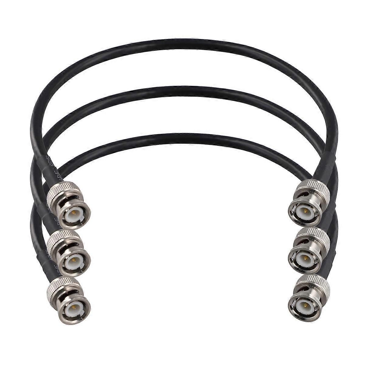 RG58 BNC Male Plug to BNC Male Plug Crimp Connector Coax Jumper Cable Wire Oscilloscope Signal Line 0.