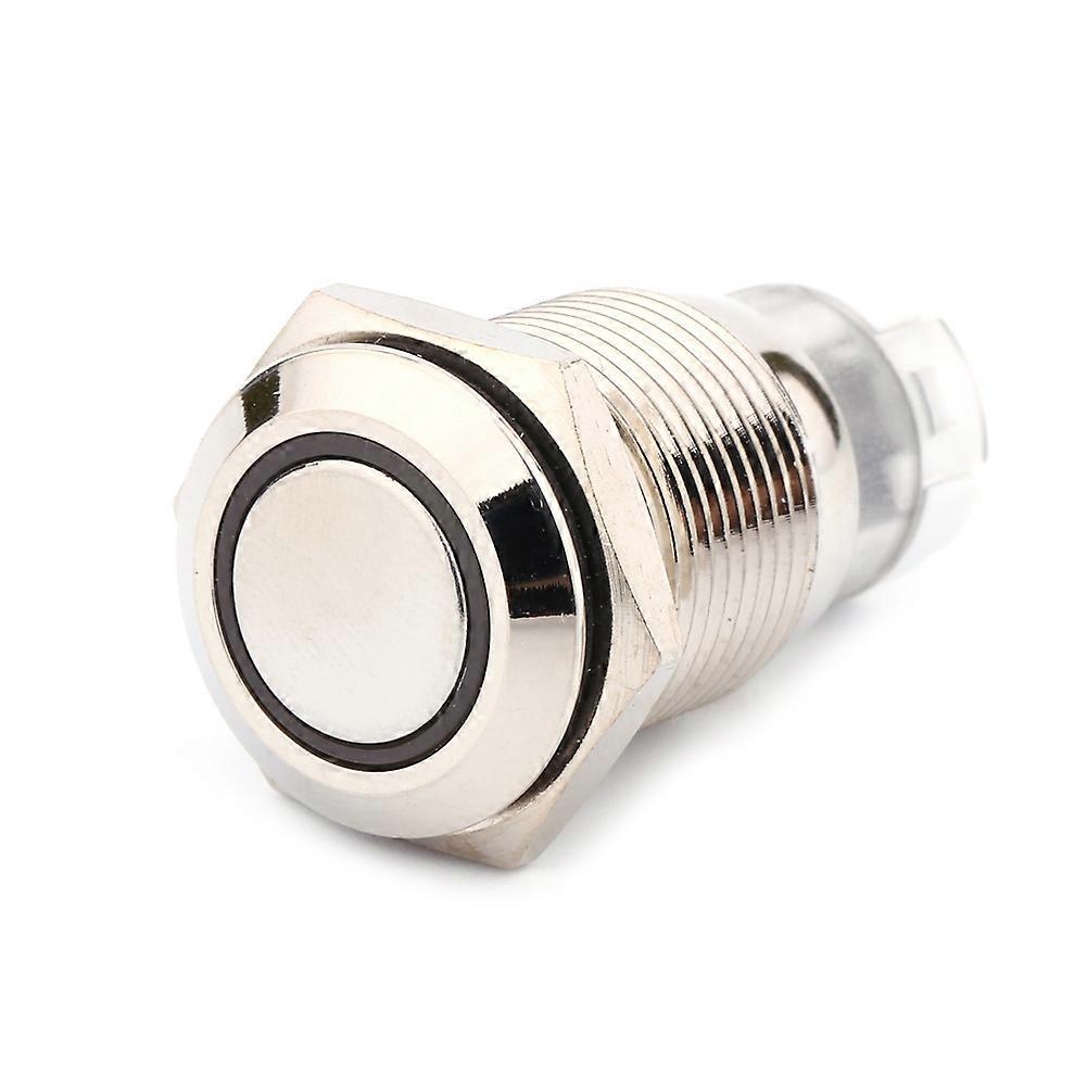 Auto 16mm 1NO 1NC Connection 12V Metal LED Toggle Switch Latching Push Button LJ