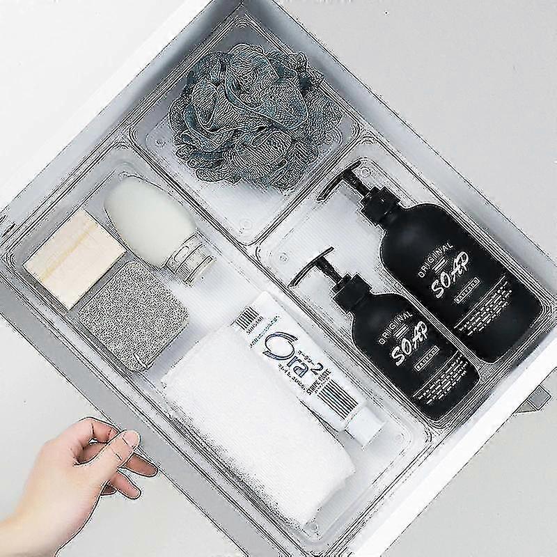 Transparent Drawer Storage Box Makeup Tableware Desktop