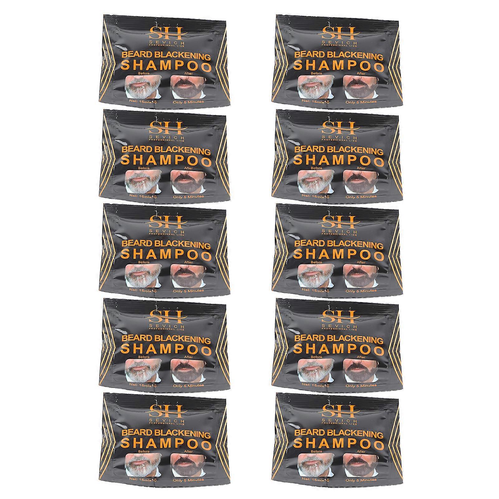 SEVICH Men Beard Dye with Gloves Natural Mustache Black Color Dye Beard Coloring Shampoo