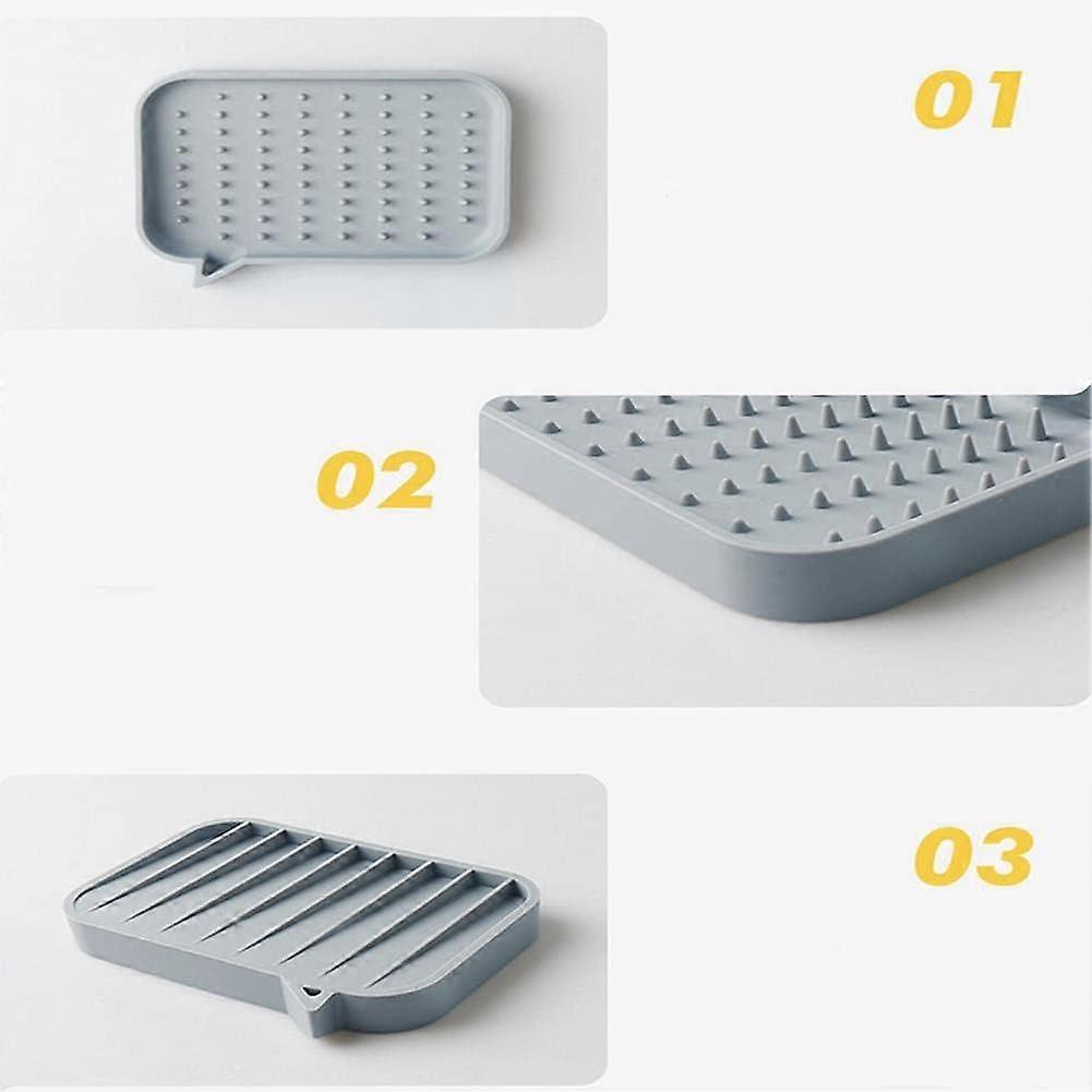 Tizzy Non-slip silicone soap box for bathroom