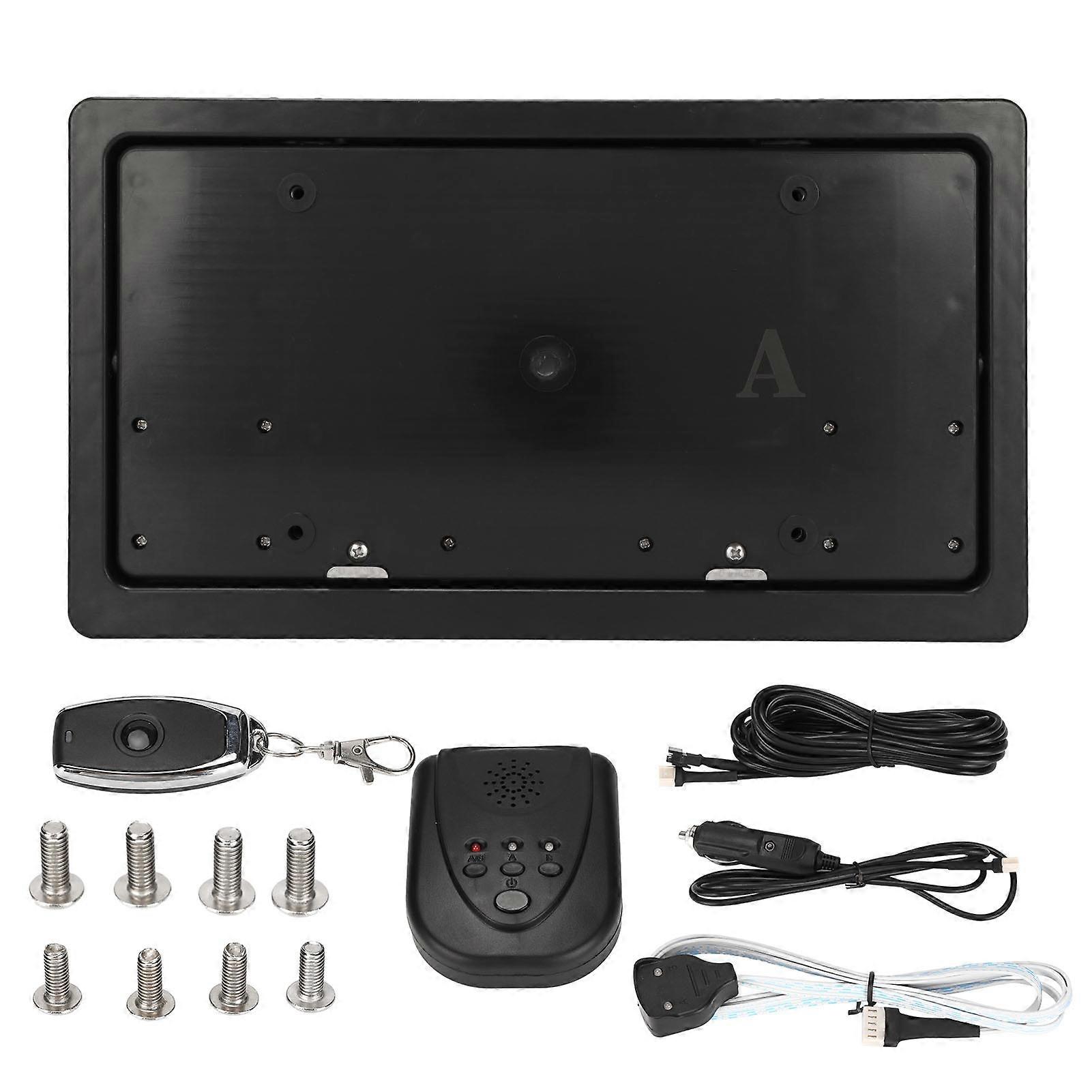 Reversible License Plate Frame Bracket Holder with Remote Control for Standard US Canadian Vehicles