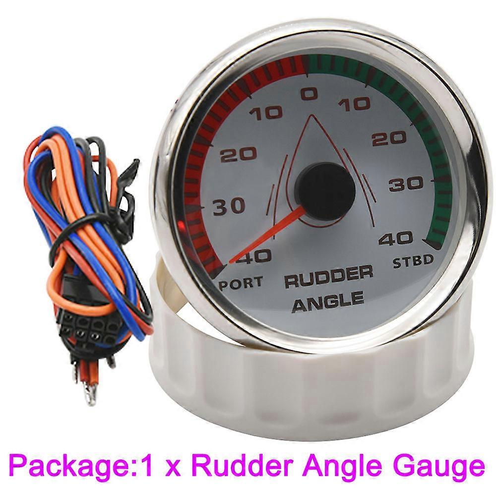 8 Color Backlight 85mm Rudder Angle Indicator 0-190ohm 40 L~40 R PORT STBD Rudder Angle Sensor Boat Marine 9~32V