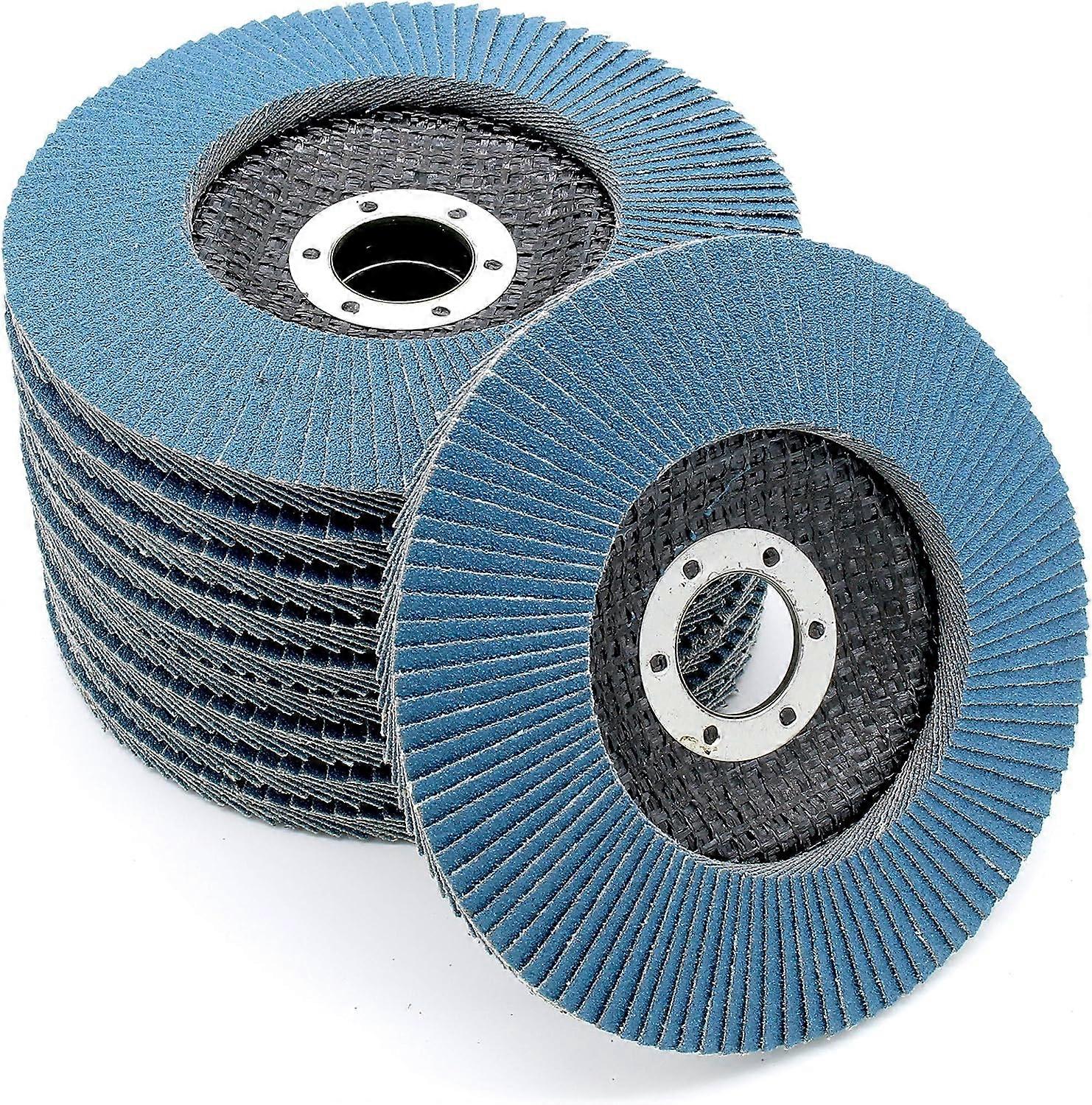 Disk bölmeleri mavi 10 adet 125 mm kum 80 Paslanmaz çelik Aşındırıcı diskler Flap diskler