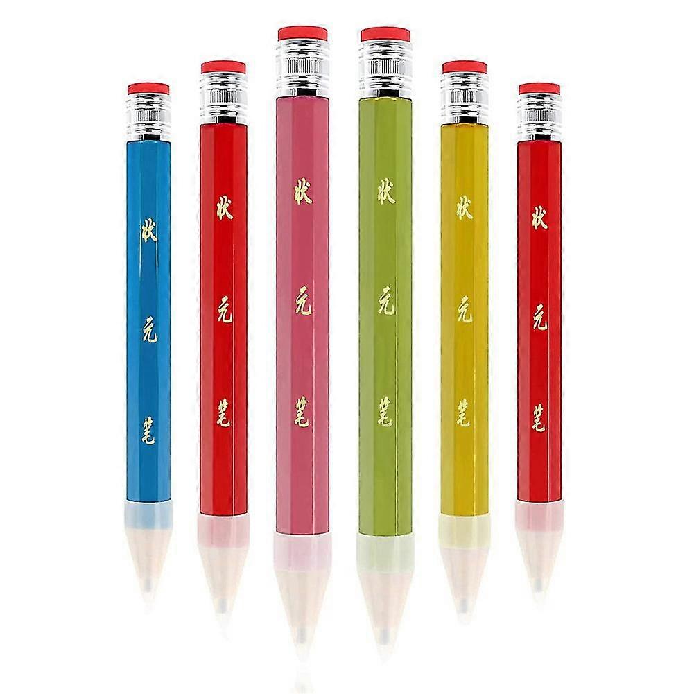 6 قطع خشبية جامبو أقلام الرصاص للدعامة ، مضحك قلم رصاص كبير ضخم قلم رصاص عملاق 14 بوصة قلم رصاص للمنزل و