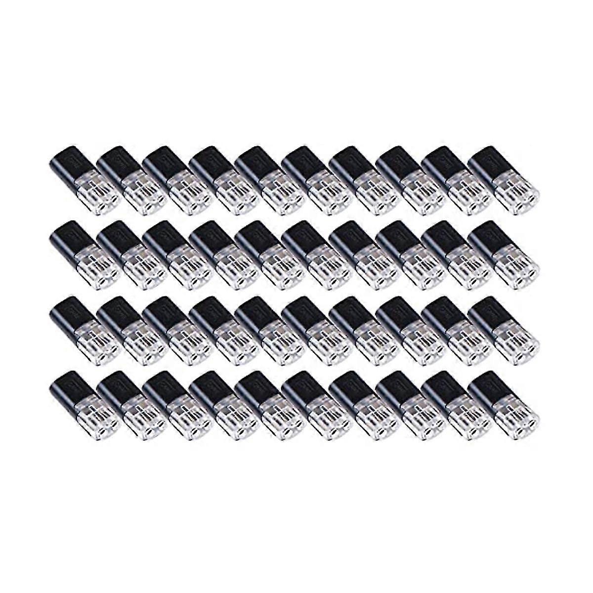 40PCS Double-Wire Push-In Connector with Locking Buckle,Low Voltage Wire Connectors,No Wire-Strippi