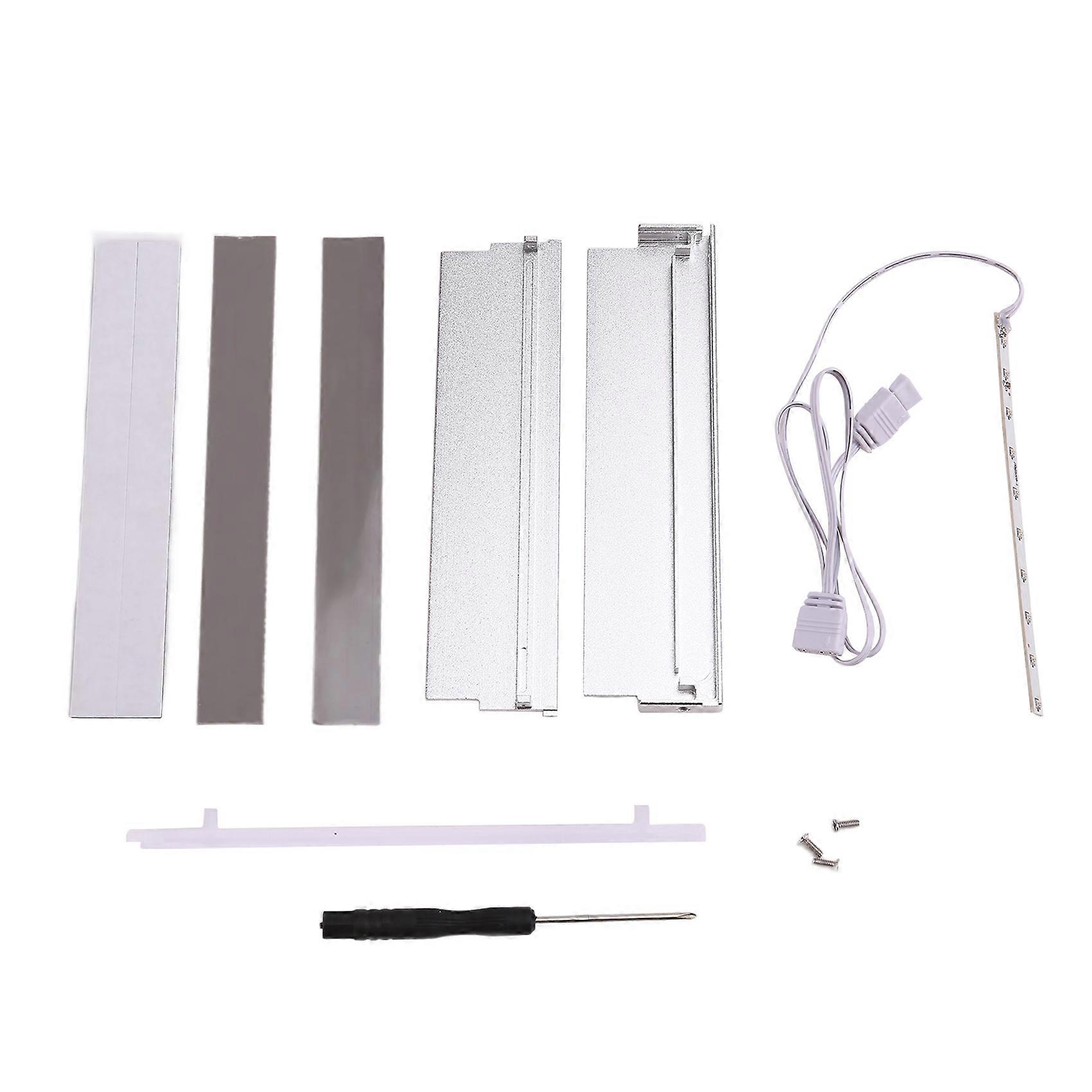 5V-3PIN ARGB RAM Heatsink Cooler Memory Cooling Vest DDR3 DDR4 DDR5 Memory Heatsink for Desktop Computer PC Silver