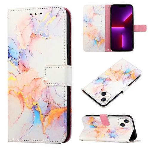 For iPhone 15 PT003 Marble Pattern Flip Leather Phone Case