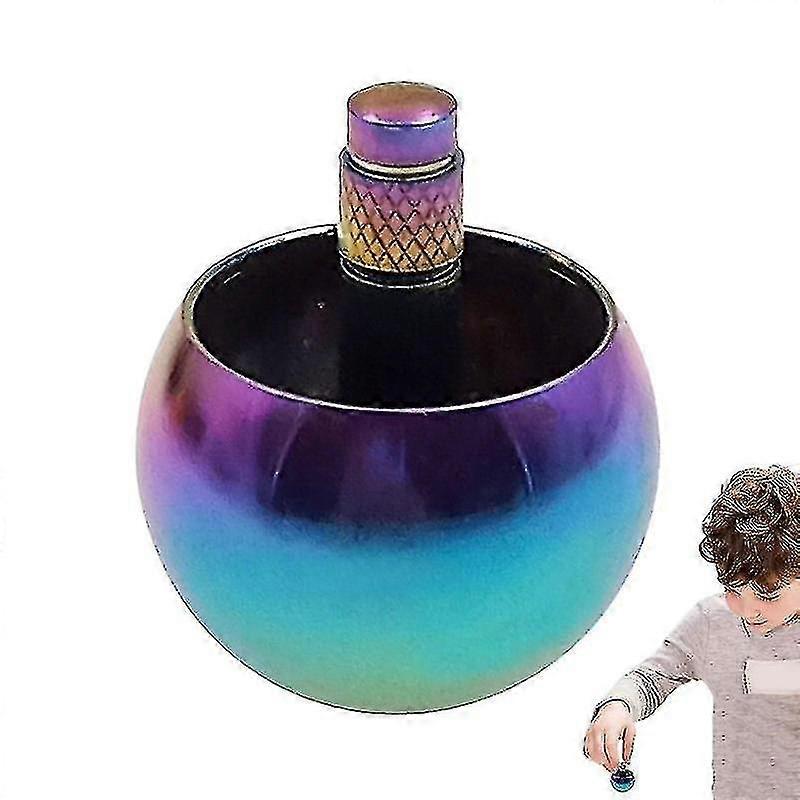 1pcs La Spinning Top Metal Spinning Top Ld Toy Rotating Spinner Toys