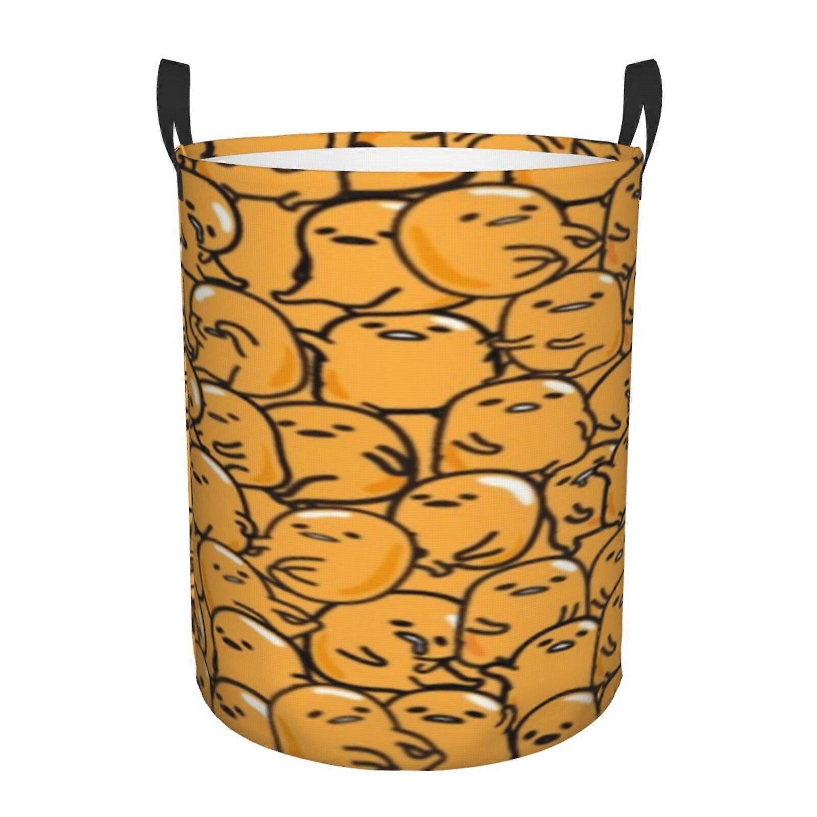 Gudetama 3d Graphic Flame Laundry Basket Fire Flame Clothes Hamper Storage With Handle-SYS28194