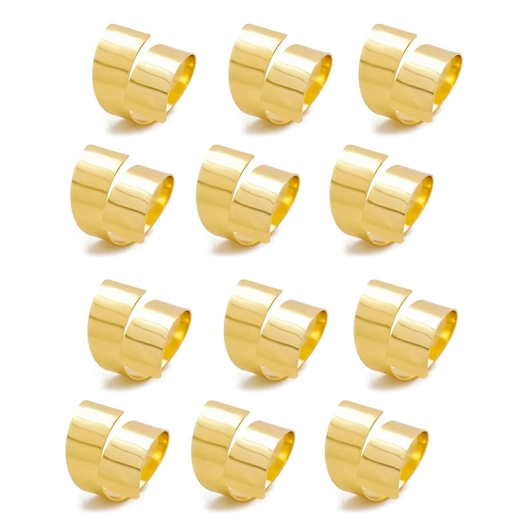 1 Set of 12 Napkin Rings Alloy Napkin Ring Set for Wedding Banquet Christmas Vintage Table Decorati