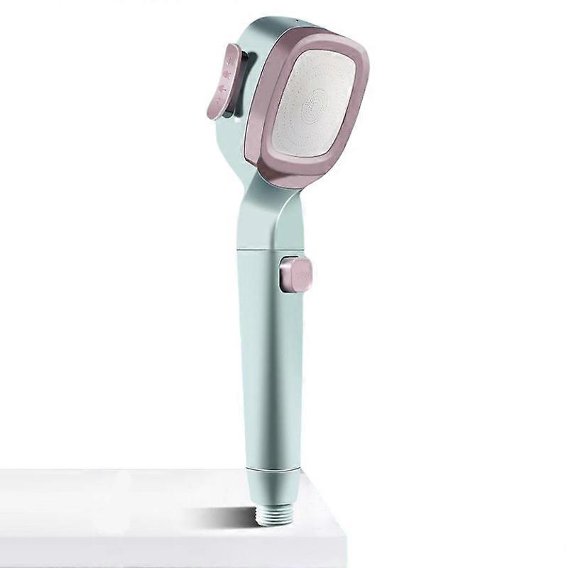 4-mode Handheld Pressurized Shower Head with Pause Switch, Built-in Power Wash
