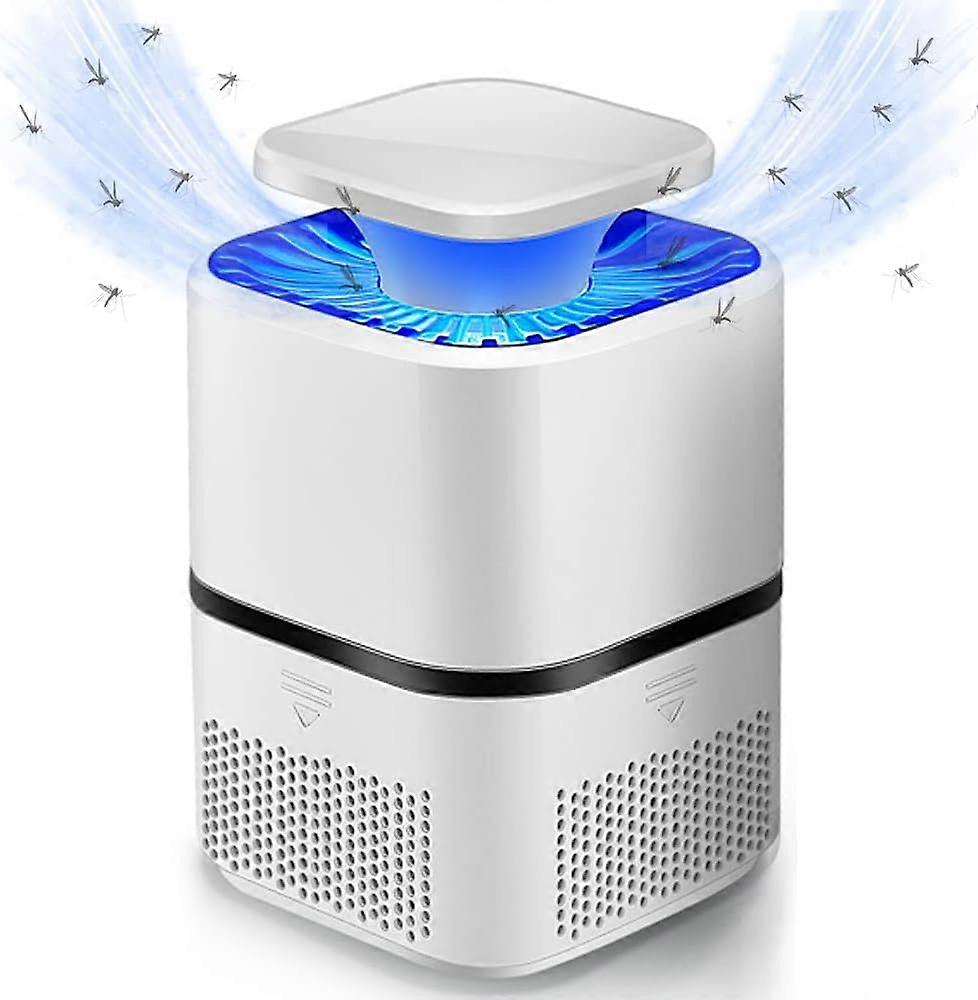 Indoor Mosquito Killer Lamp with Powerful Fan, No Electric Shock, Non-Toxic, Safe for Children...(White)