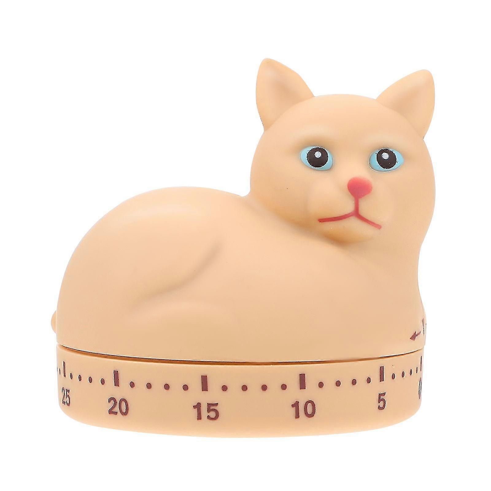 Wabjtam 1pc Kitchen Mechanical Timer Cartoon Cat Shape Timer Kitchen Baking Timer