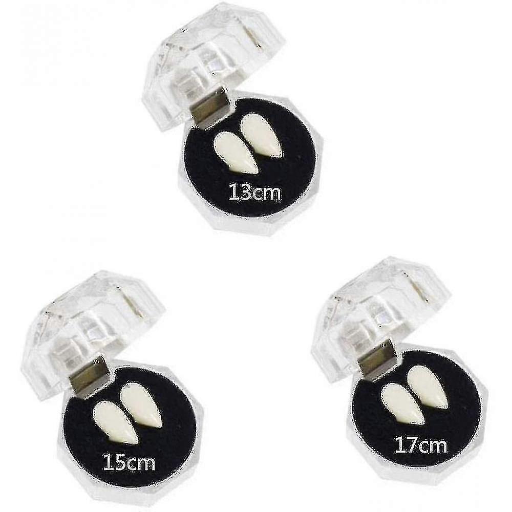 3 Pairs Of Vampire Teeth/braces, 3 Sizes