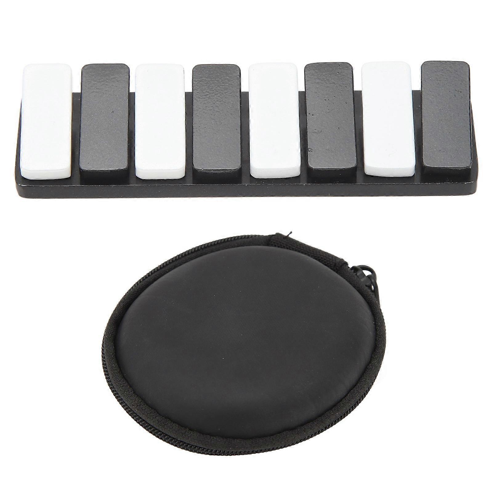 Piano Key Haptic Clicker Toy Zinc Alloy Adult Office Portable ADHD Slider Anxiety Stress Relief Toy Black