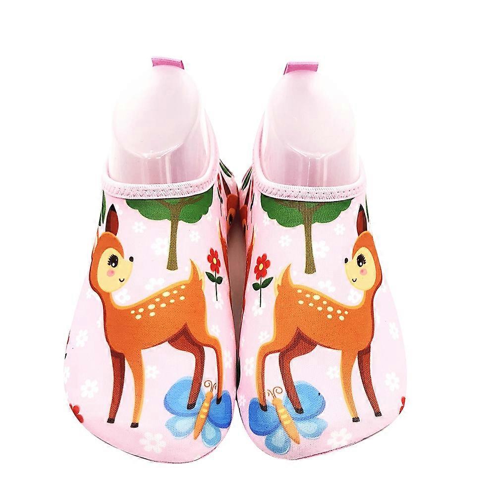 Children Water Park Swimming Shoes Cartoon Rubber Bottom Non slip Indoor Socks Deer 32-33