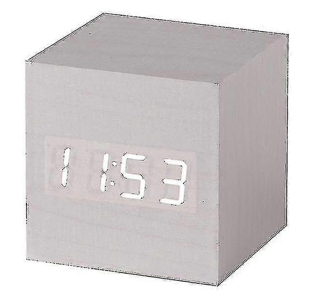 Gingko Cube Led Click Clock Sveglia con attivazione del suono (ora, data e temperatura) Vari colori A10_ssxjv