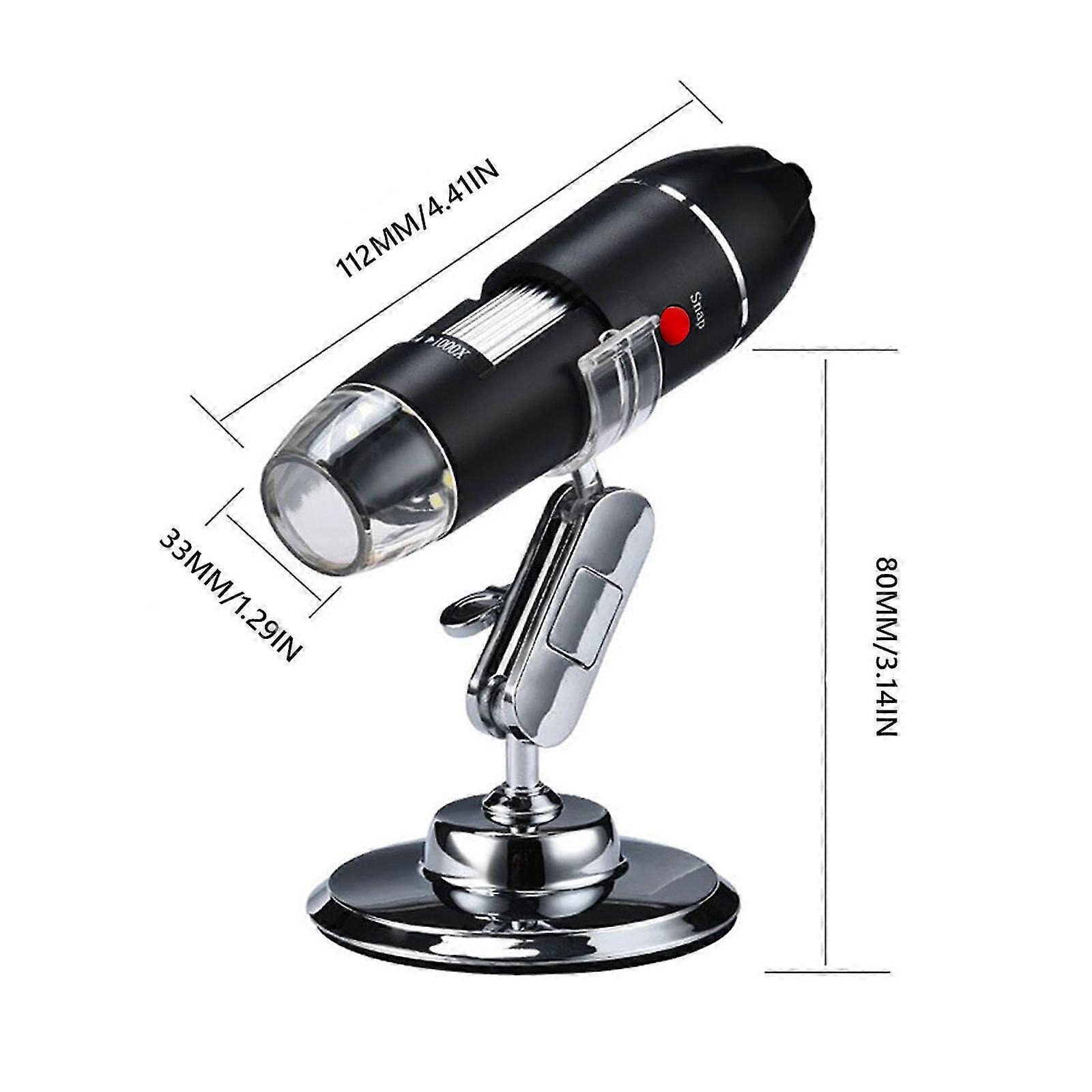 Usb Digital Microscope 1000x 8 Led Magnification Handheld Endoscope Camera