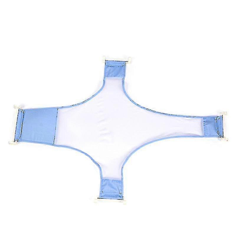 Newborn Infant Baby Bath Adjustable Antiskid Net Bathtub Sling Mesh Net Accessories(blue,1pcs)
