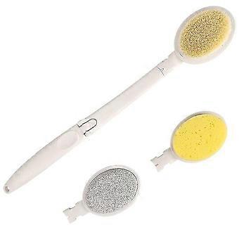 Back Bath Brush, 3-in-1 Bath Brush, Long Handle Body Brush, Foldable Shower Brush, Back Bath Brush For Showering, Exfoliating Or Brushing Dry Skin