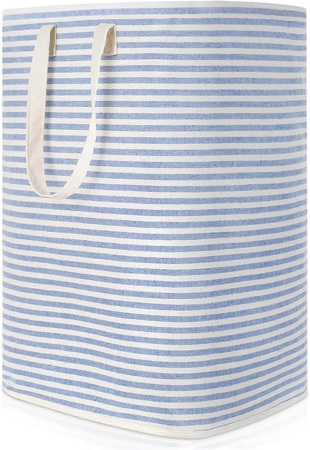 72L Waterproof Collapsible Laundry Hamper, Blue