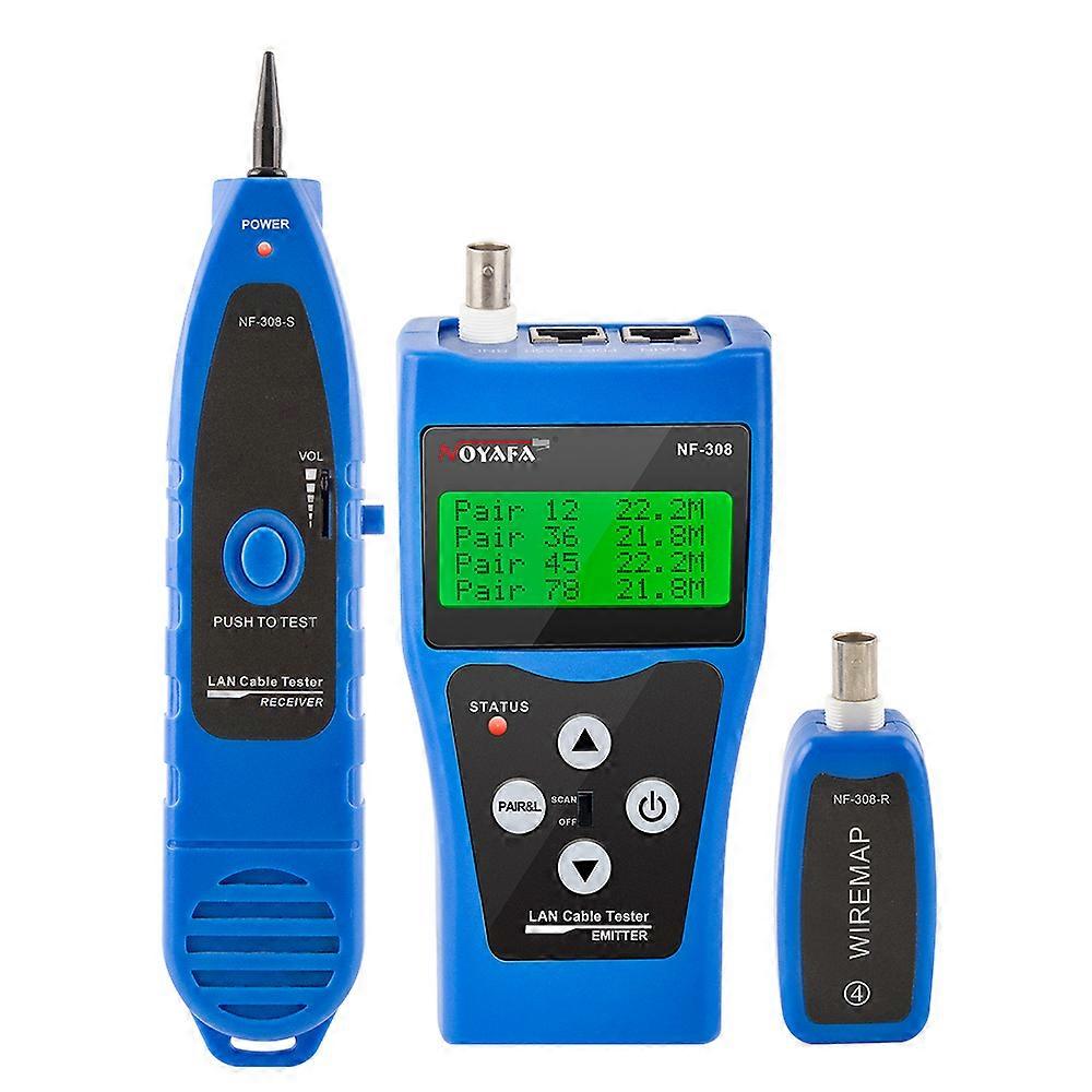 NF-308 Line tester Measure Network LAN Cable Length Cables Continuity Test Wire Tracker RJ45 RJ11 Ethernet Cable Tester