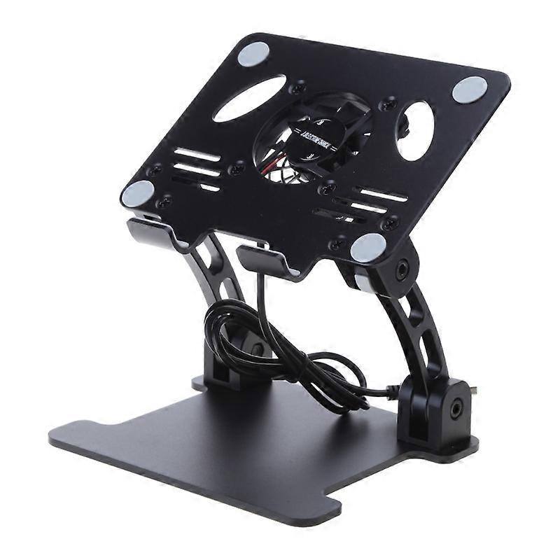 Laptop Stand Riser Adjustable with Cooling Fan Holder Desktop Foldable Bracket