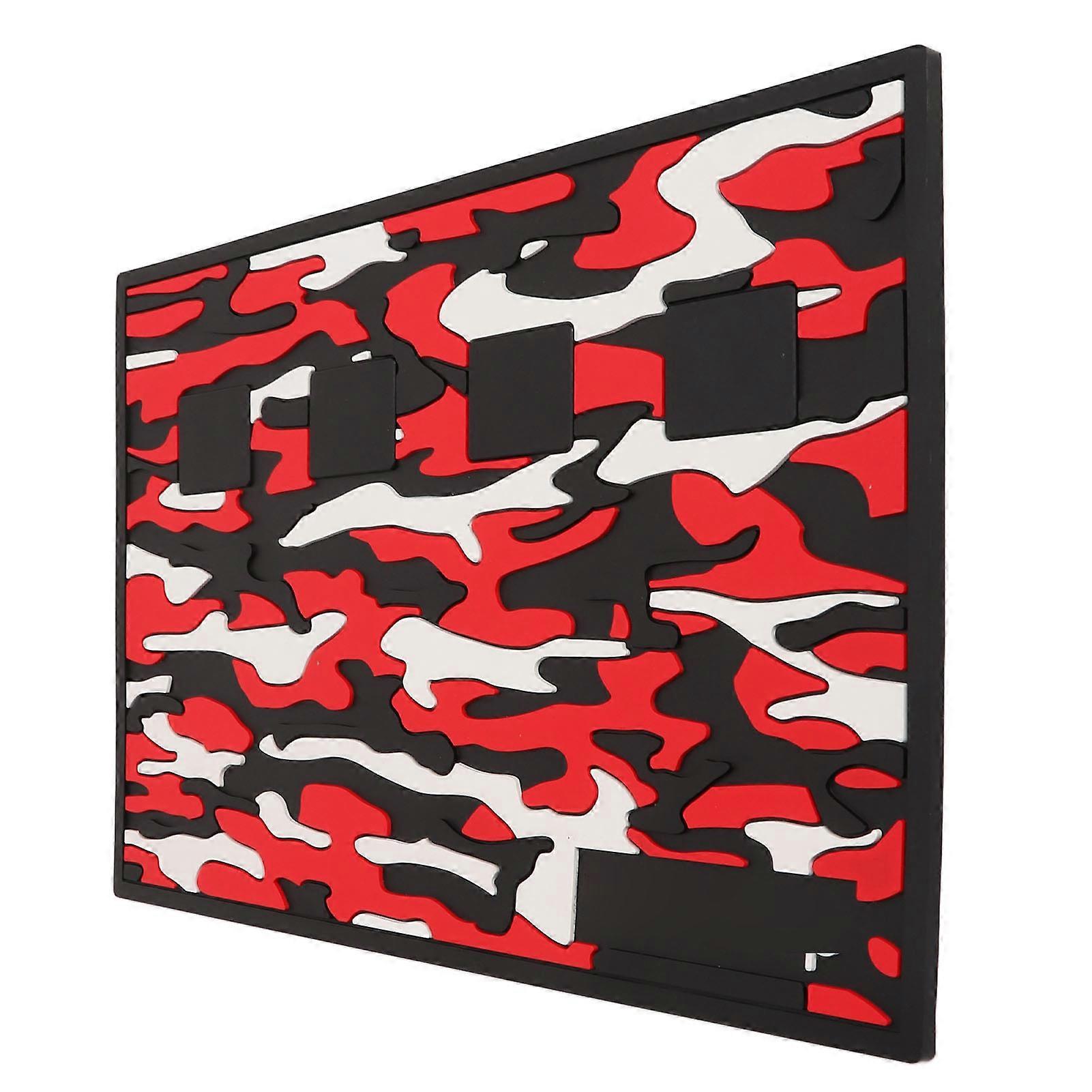 Barber Tool Mat Magnetic Prevent Slip Camouflage Pattern Silicone Salon Tool Station Pad for Hair Clipper Scissor