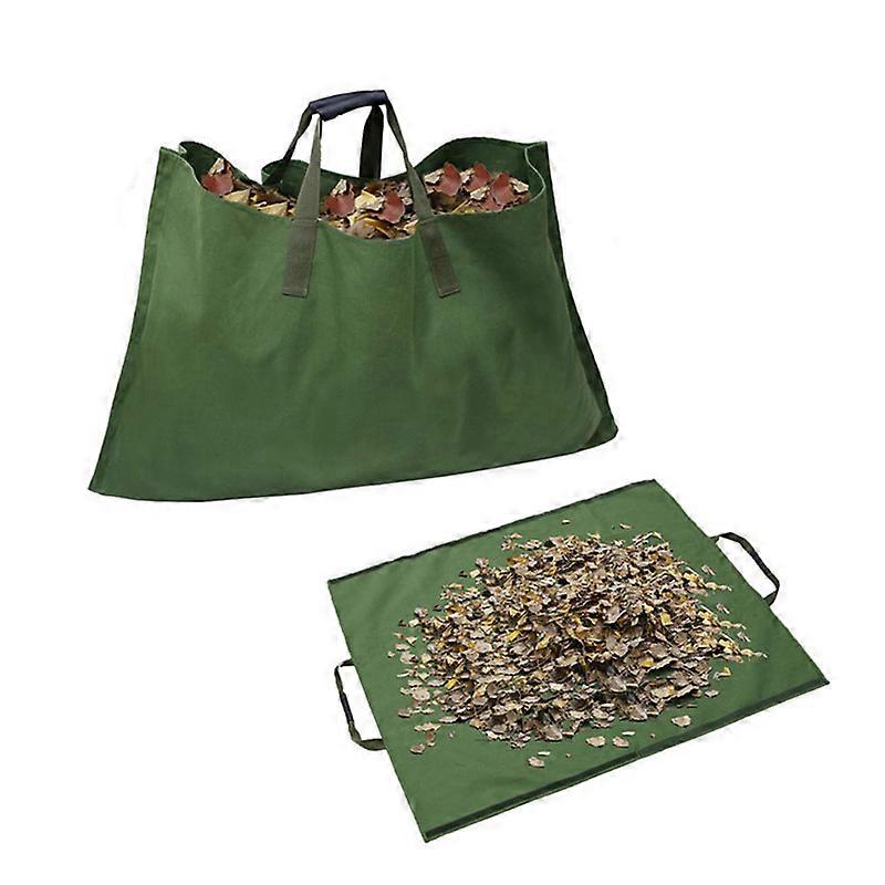 EVAGO Garden Storage Bag Lawn Leaf Bag Container Holder Yard Waste Trash Debris Garbage Basket Bucket Tote Grass Reusable Canvas Fabric Heavy Duty