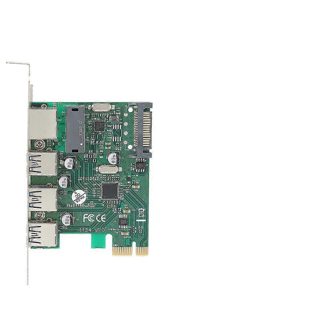 ST610 PCI E Ultra High Speed USB 3.0 Giga RJ45 Network Expansion Adapter Riser Card