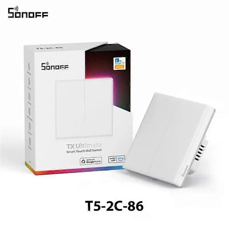 Sonoff TX Ultimate T5 120/86 Tipo WIFI Smart Wall Switch LED Light Edge EWeLink Telecomando tramite Alexa Google Alice Smartthing