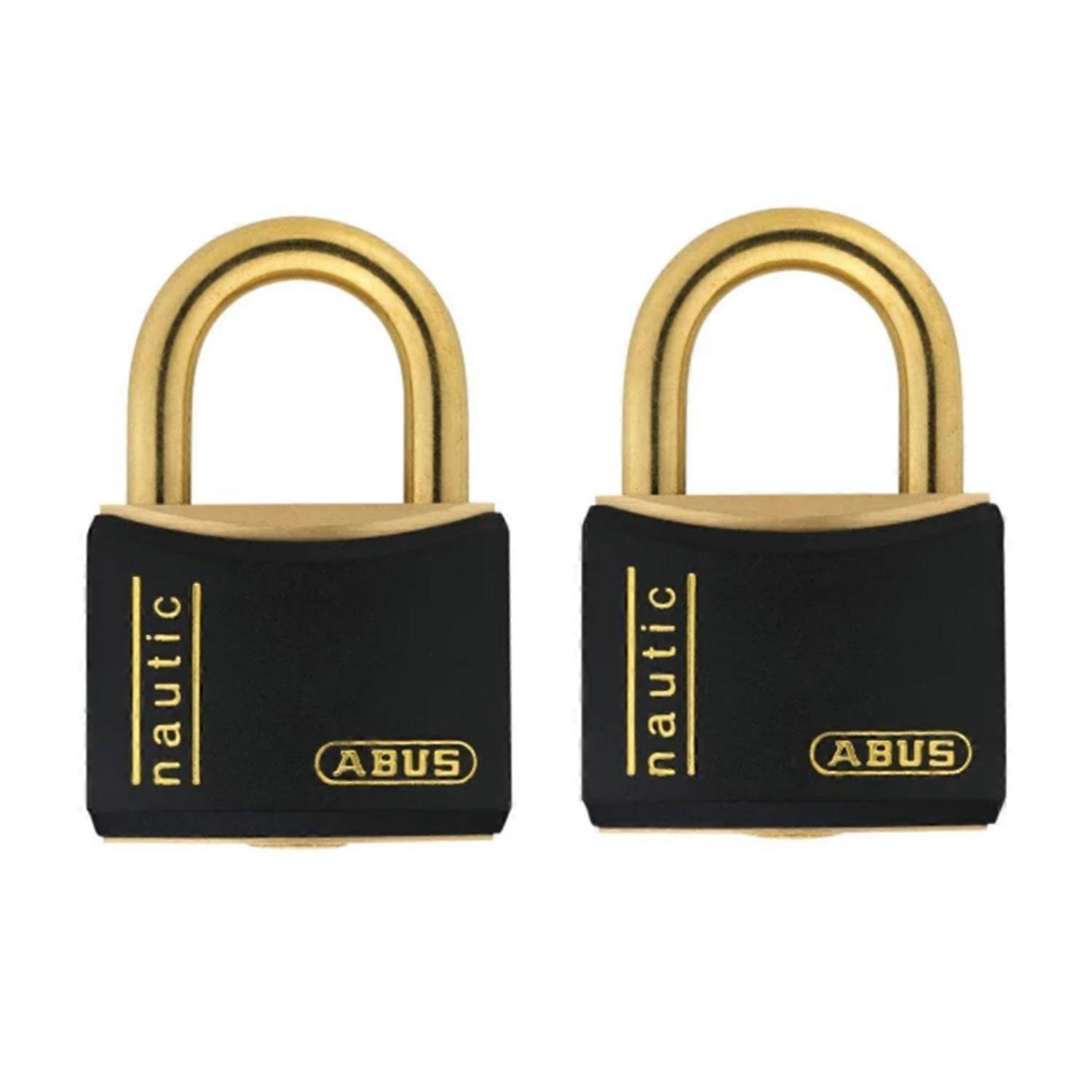 T84MB/40mm Black Rustproof Padlock Twin Pack Carded