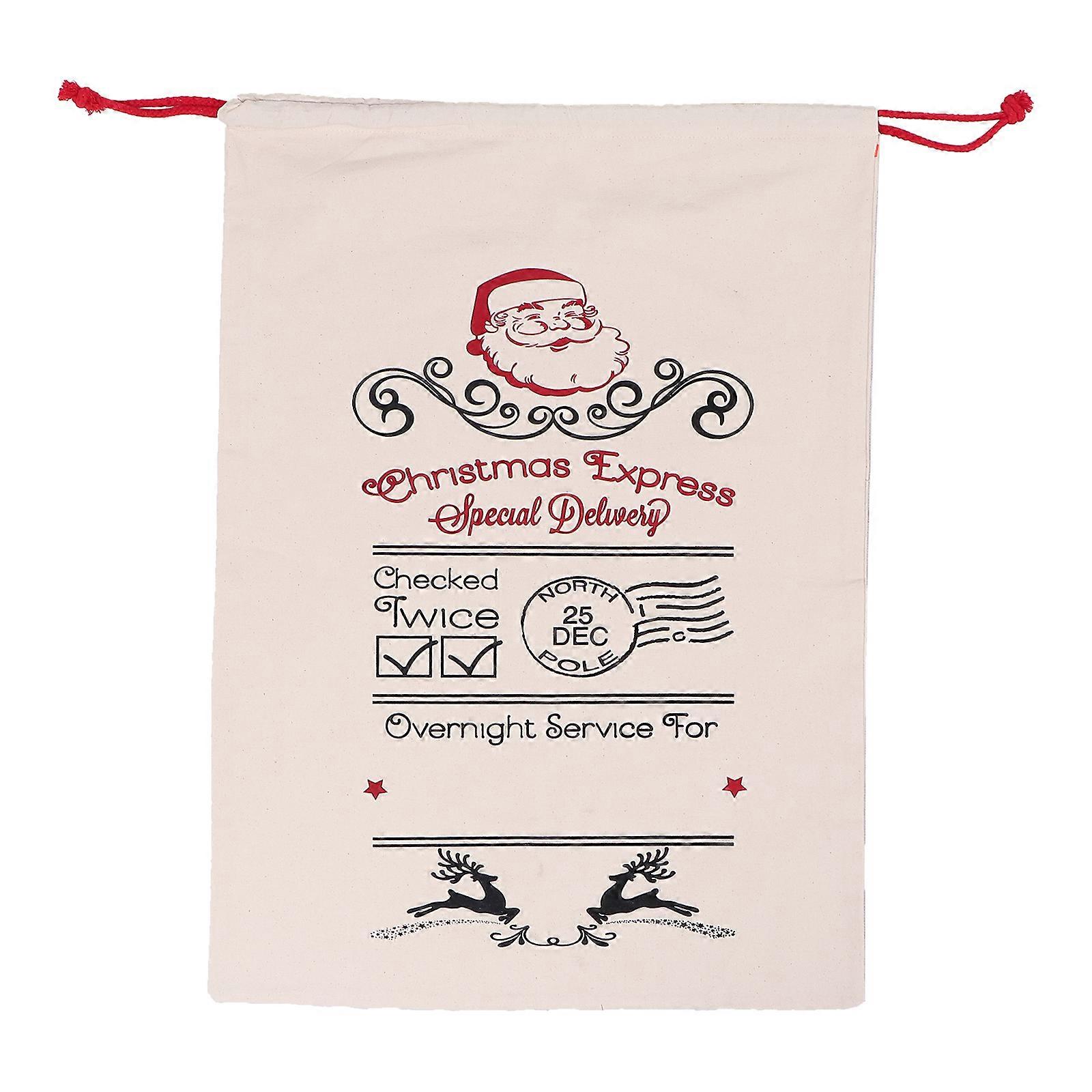 1pc Portable Candy Gift Drawstring Bag Christmas Cookie Storage Pouch