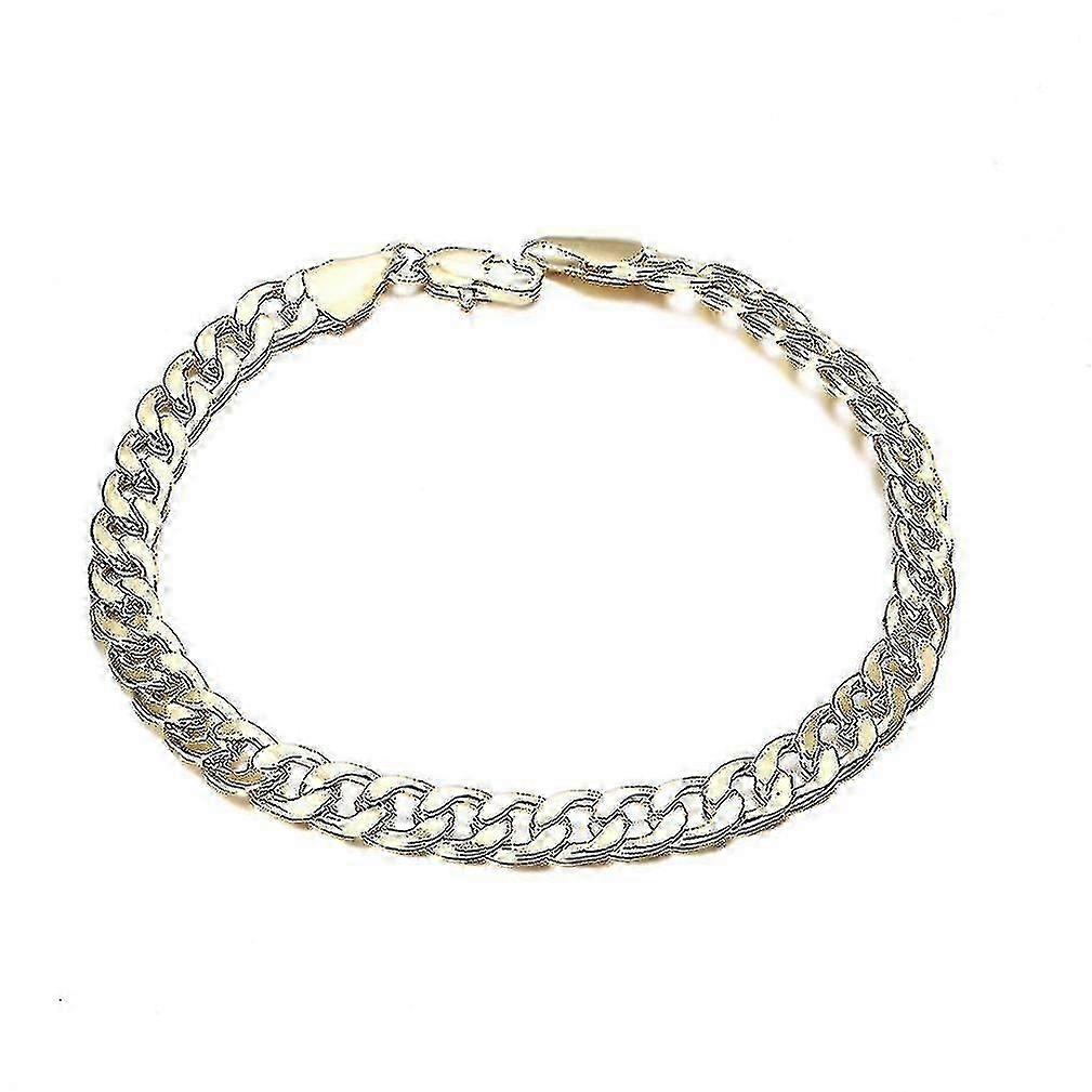 6mm 18k ゴールドブレスレット(クラスプ付き男性用)